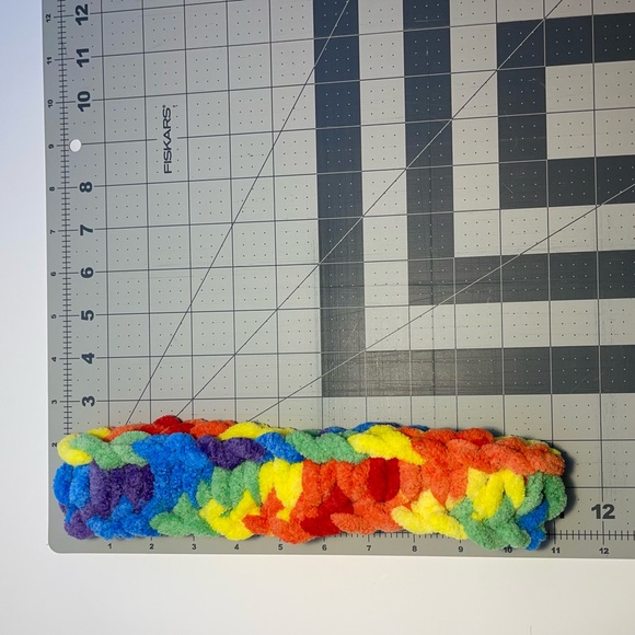 Handmade Kid’s Super Soft & Cozy Winter Headband/Ear Wrap - Rainbow - Picture 8 of 9